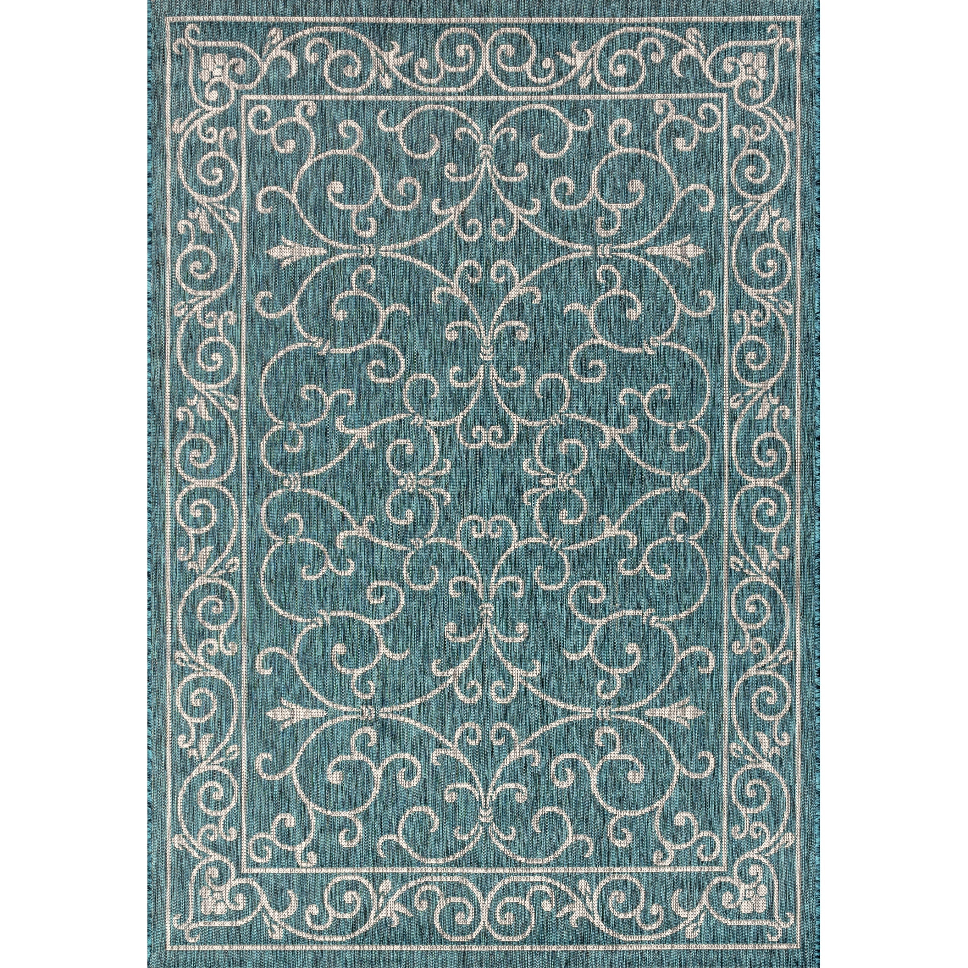 JONATHAN Y Filigree Textured Weave Indoor/Outdoor Area Rug