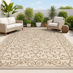 JONATHAN Y Filigree Textured Weave Indoor/Outdoor Area Rug