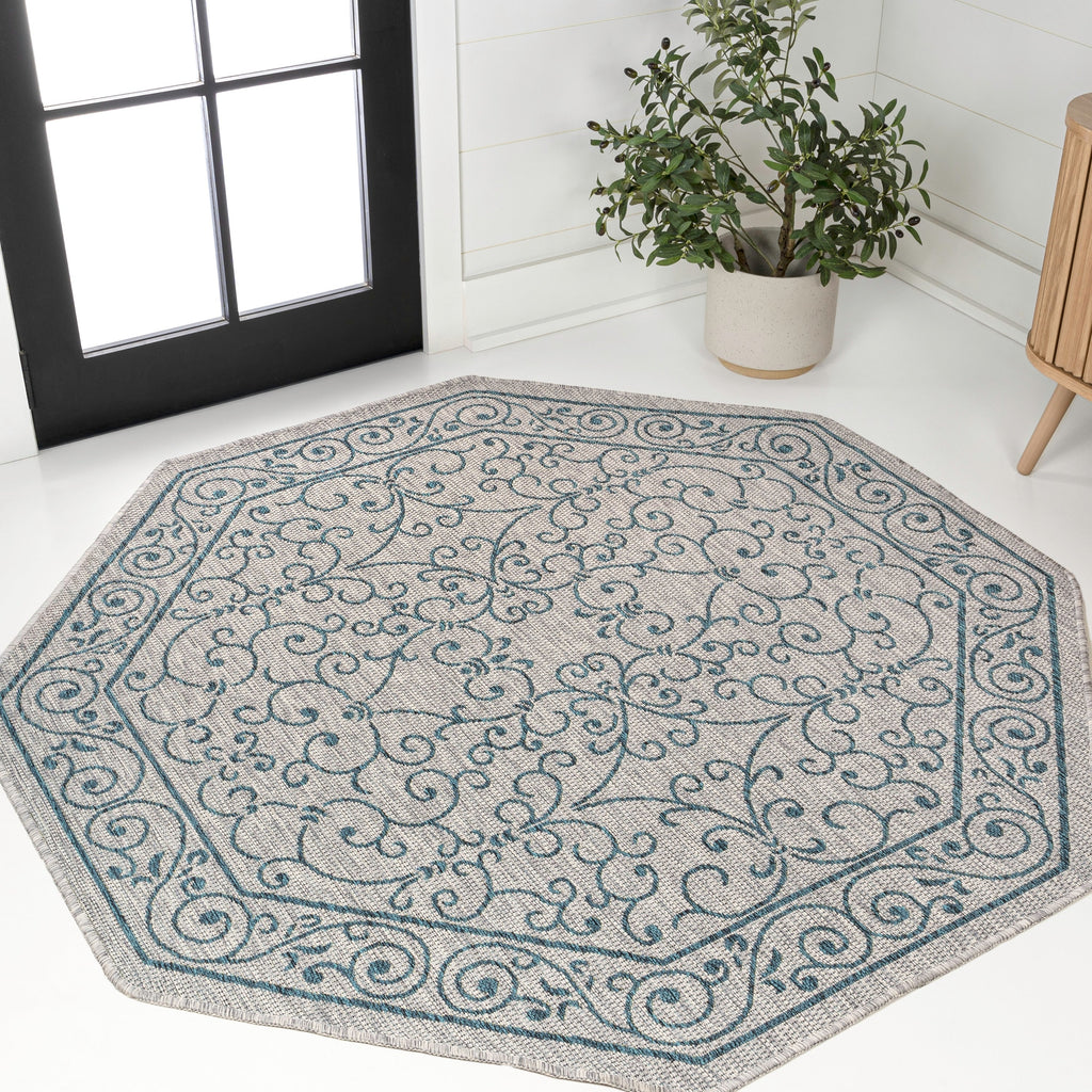 JONATHAN Y Filigree Textured Weave Indoor/Outdoor Area Rug
