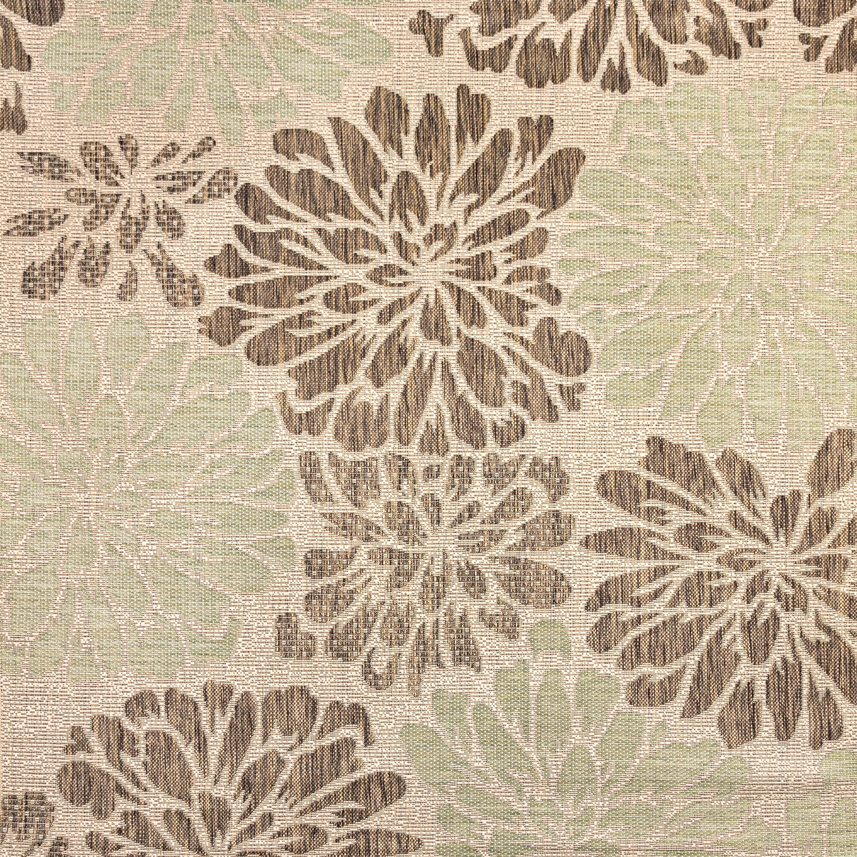 JONATHAN Y Floral Textured Weave Indoor/Outdoor Area Rug