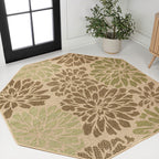 JONATHAN Y Floral Textured Weave Indoor/Outdoor Area Rug