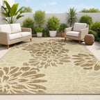 JONATHAN Y Floral Textured Weave Indoor/Outdoor Area Rug