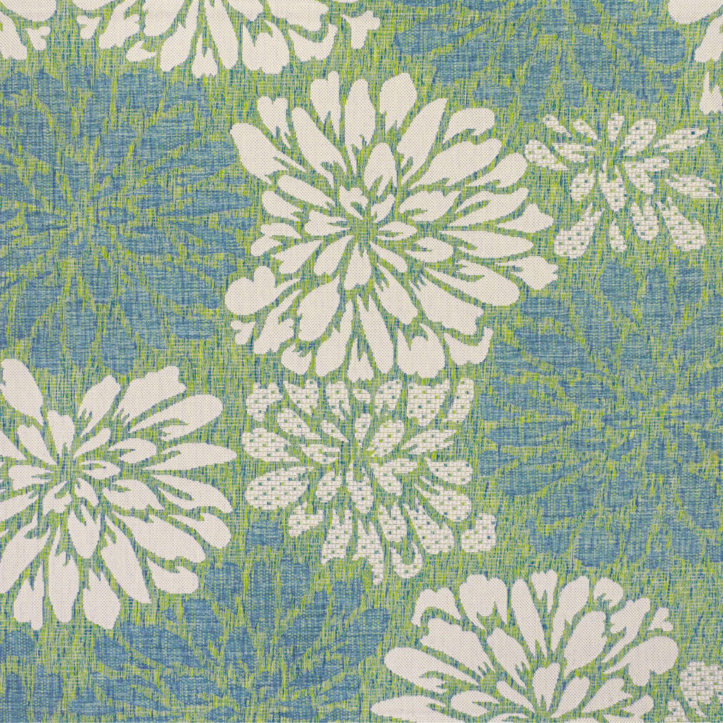 JONATHAN Y Floral Textured Weave Indoor/Outdoor Area Rug