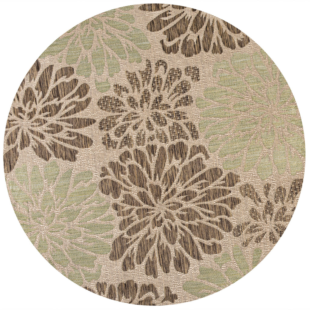 JONATHAN Y Floral Textured Weave Indoor/Outdoor Area Rug