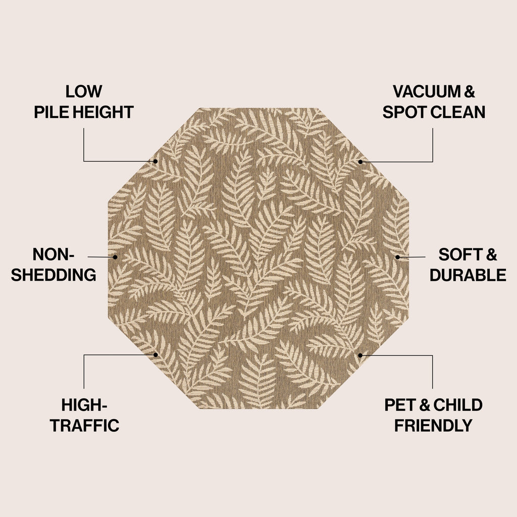 JONATHAN Y Galon Palm Frond Indoor/Outdoor Area Rug