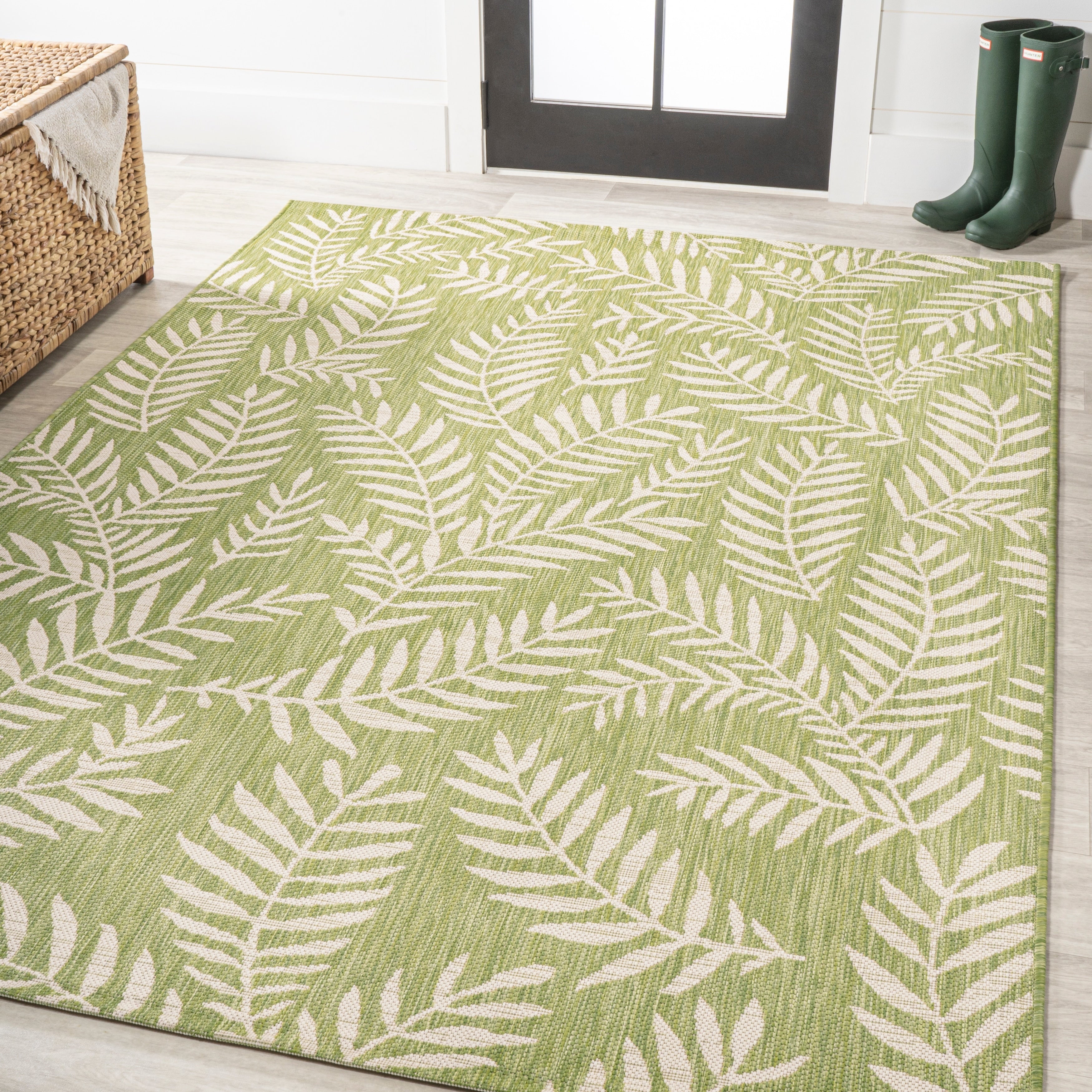 JONATHAN Y Galon Palm Frond Indoor/Outdoor Area Rug