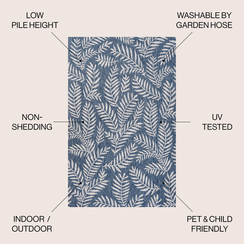 JONATHAN Y Galon Palm Frond Indoor/Outdoor Area Rug