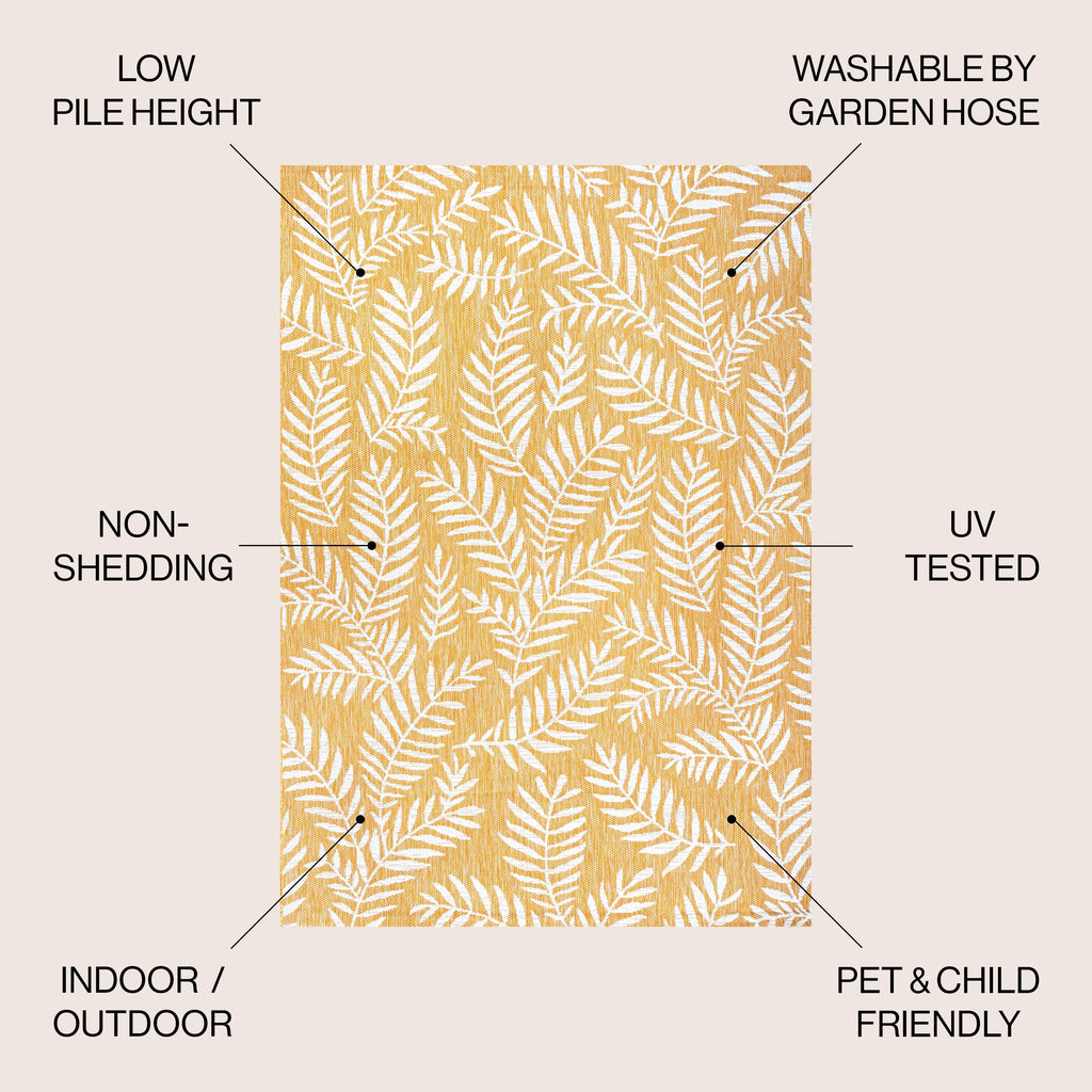 JONATHAN Y Galon Palm Frond Indoor/Outdoor Area Rug