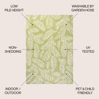 JONATHAN Y Galon Palm Frond Indoor/Outdoor Area Rug