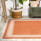 JONATHAN Y Havana Classic Diamond Border Indoor/Outdoor Area Rug