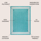 JONATHAN Y Havana Classic Diamond Border Indoor/Outdoor Area Rug