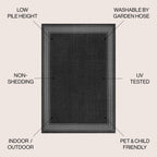 JONATHAN Y Havana Classic Diamond Border Indoor/Outdoor Area Rug