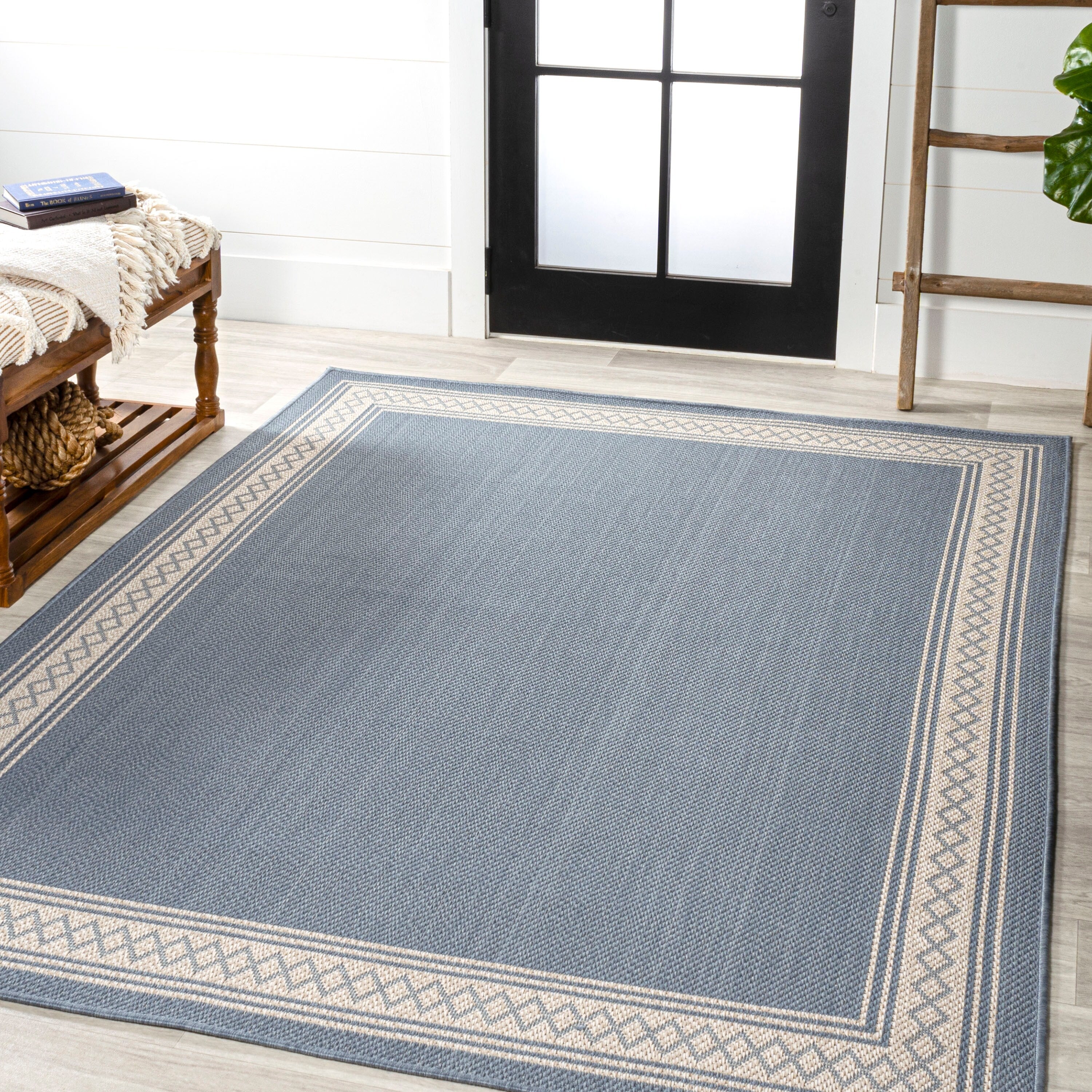 JONATHAN Y Havana Classic Diamond Border Indoor/Outdoor Area Rug