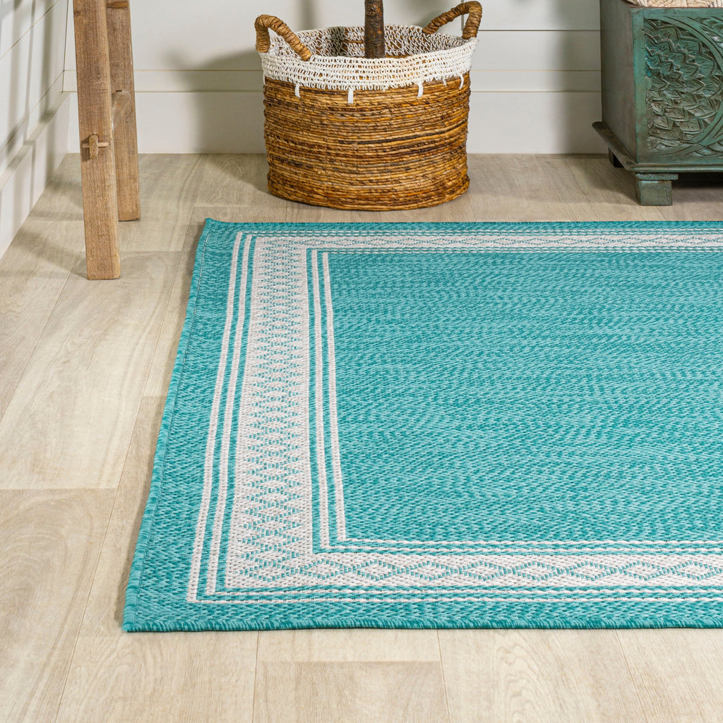 JONATHAN Y Havana Classic Diamond Border Indoor/Outdoor Area Rug