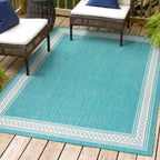 JONATHAN Y Havana Classic Diamond Border Indoor/Outdoor Area Rug
