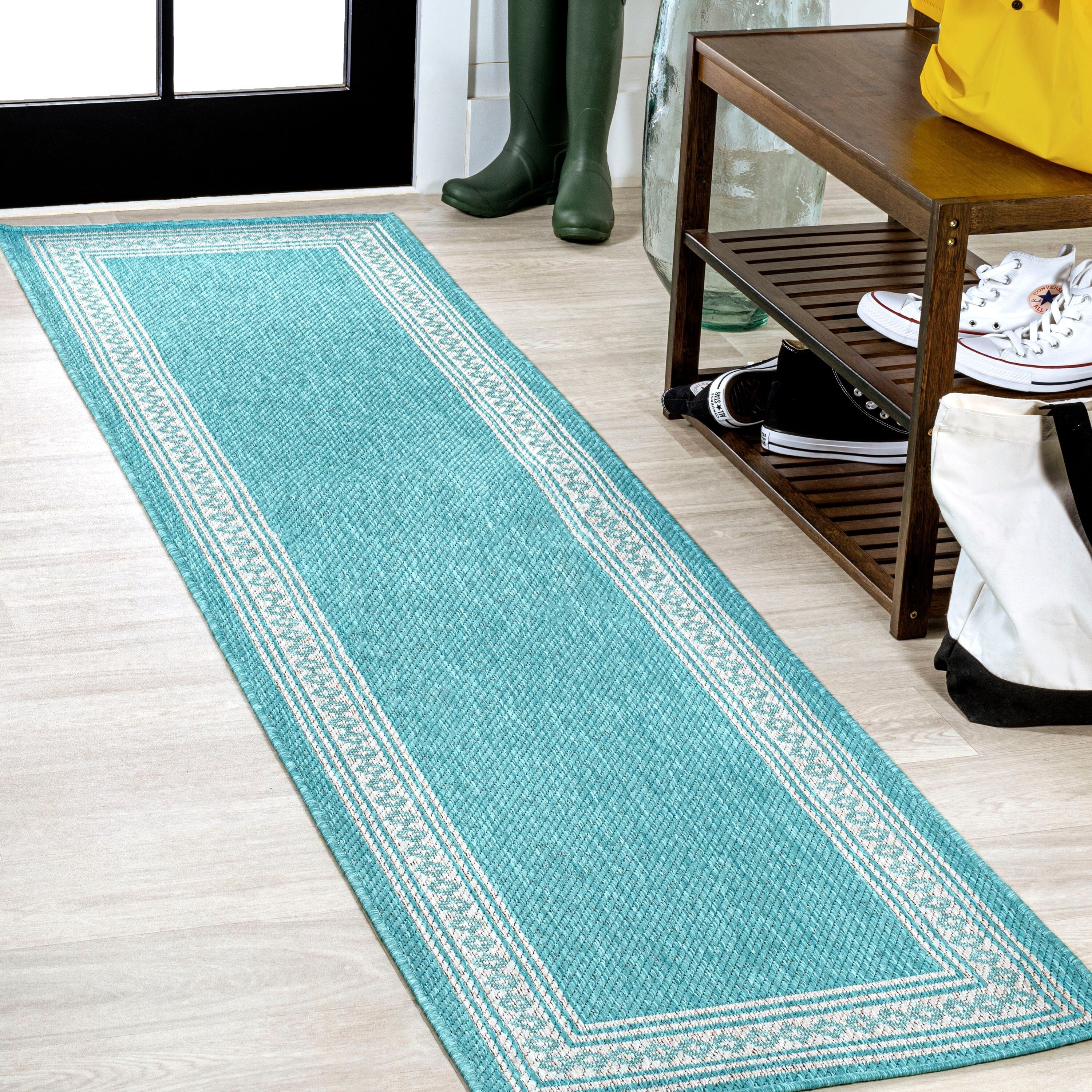 JONATHAN Y Havana Classic Diamond Border Indoor/Outdoor Area Rug