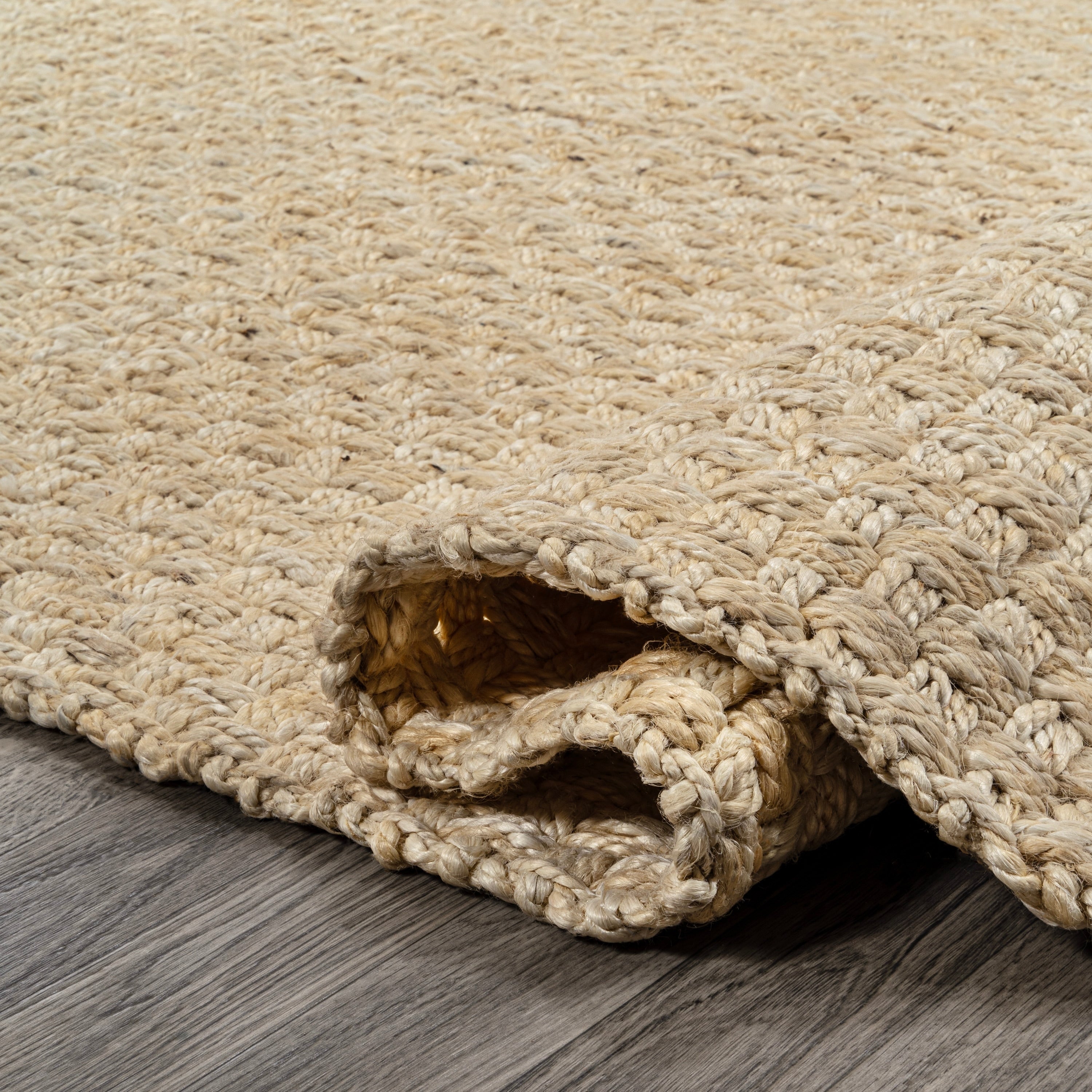 JONATHAN Y Hiro Hand Woven Boucle Chunky Jute Area Rug