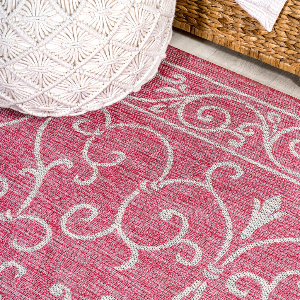 JONATHAN Y Filigree Textured Weave Indoor/Outdoor Area Rug