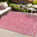 JONATHAN Y Filigree Textured Weave Indoor/Outdoor Area Rug