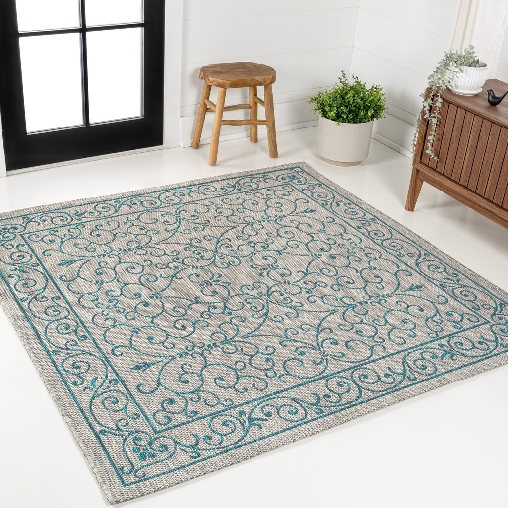 JONATHAN Y Filigree Textured Weave Indoor/Outdoor Area Rug
