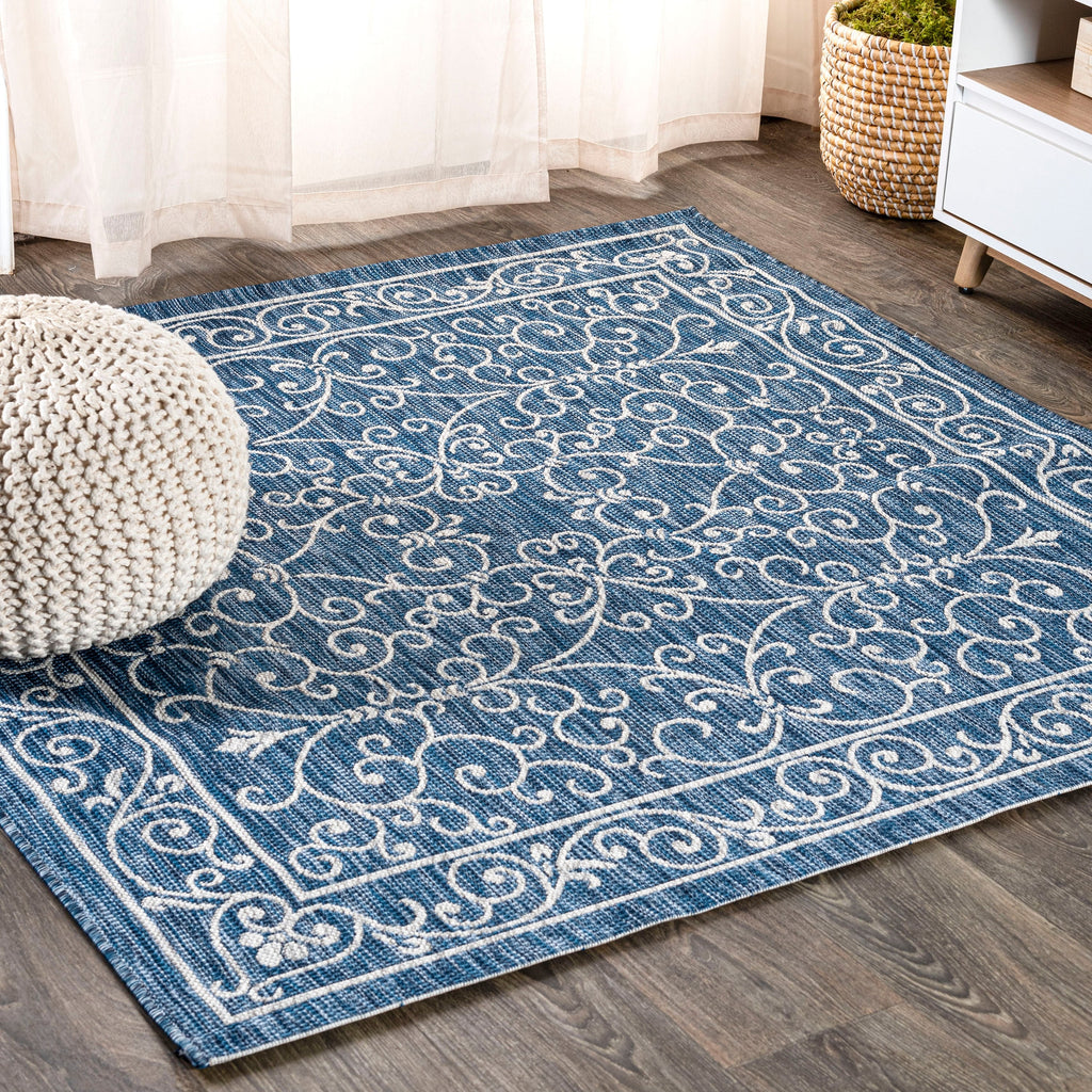 JONATHAN Y Filigree Textured Weave Indoor/Outdoor Area Rug