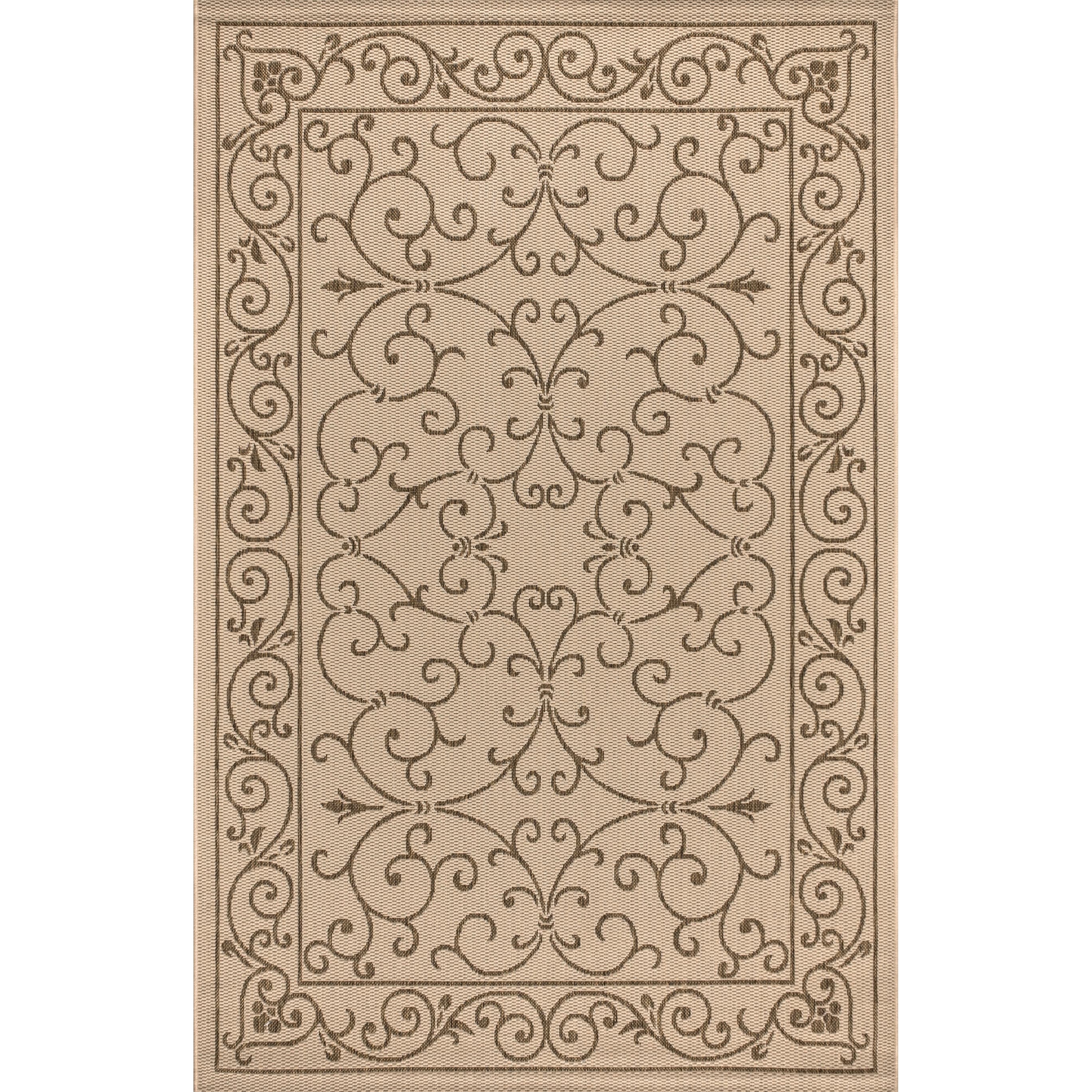 JONATHAN Y Filigree Textured Weave Indoor/Outdoor Area Rug