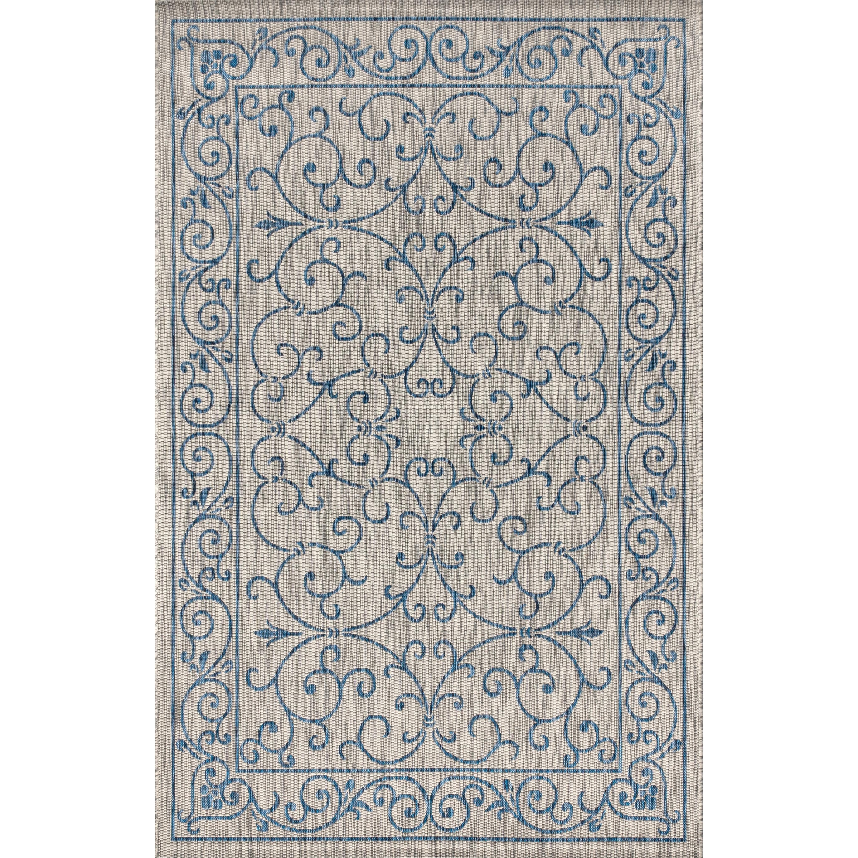JONATHAN Y Filigree Textured Weave Indoor/Outdoor Area Rug