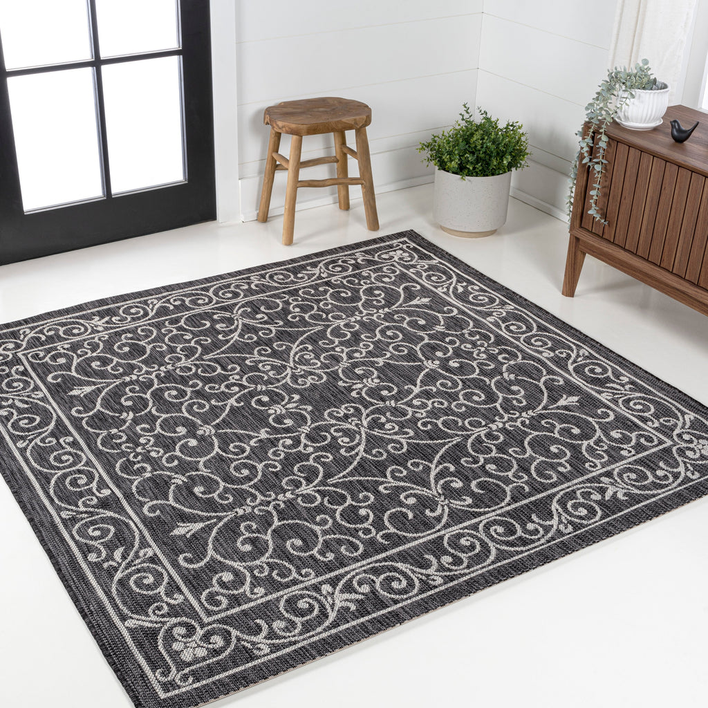 JONATHAN Y Filigree Textured Weave Indoor/Outdoor Area Rug
