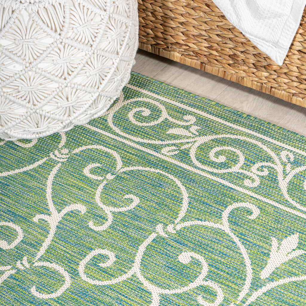 JONATHAN Y Filigree Textured Weave Indoor/Outdoor Area Rug