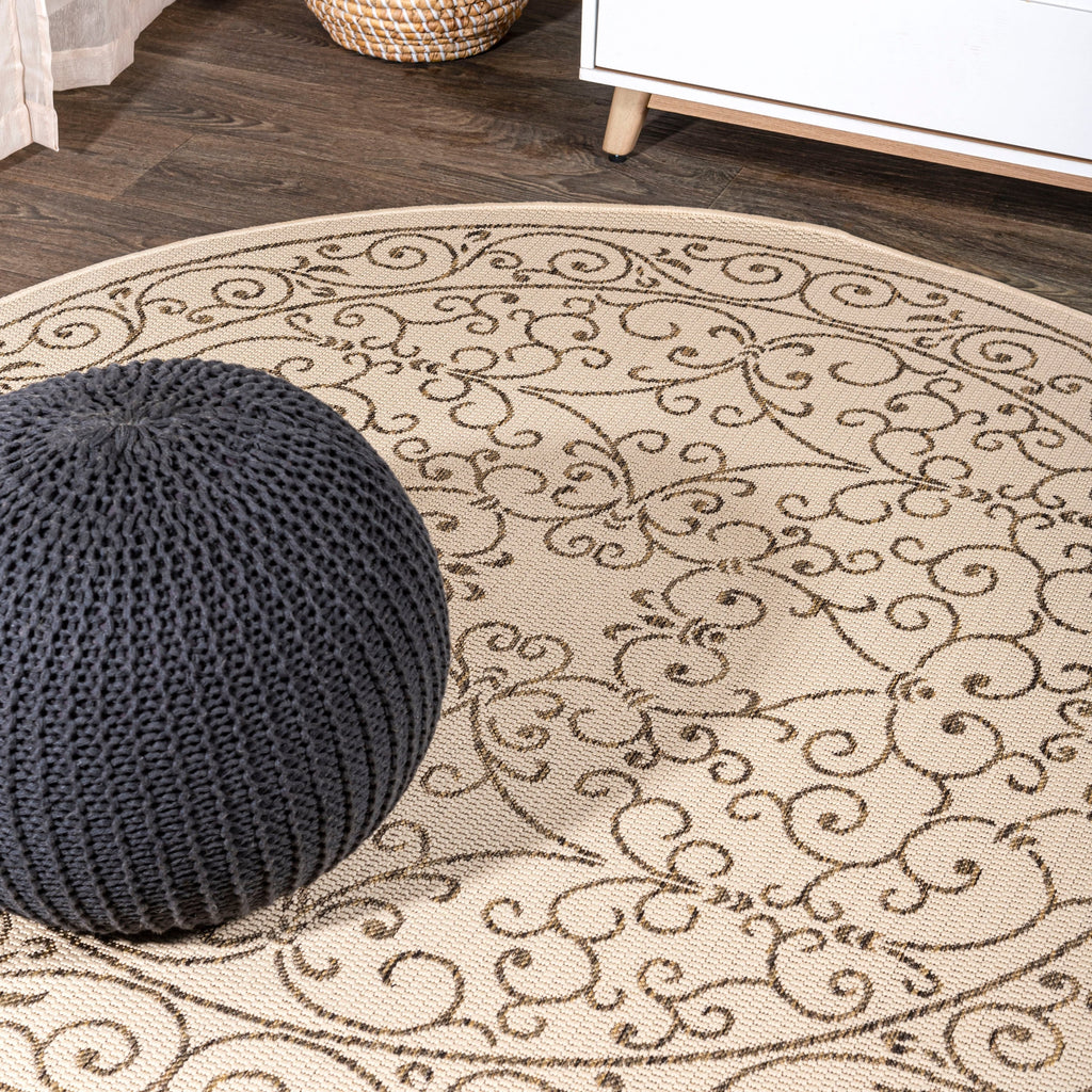 JONATHAN Y Filigree Textured Weave Indoor/Outdoor Area Rug