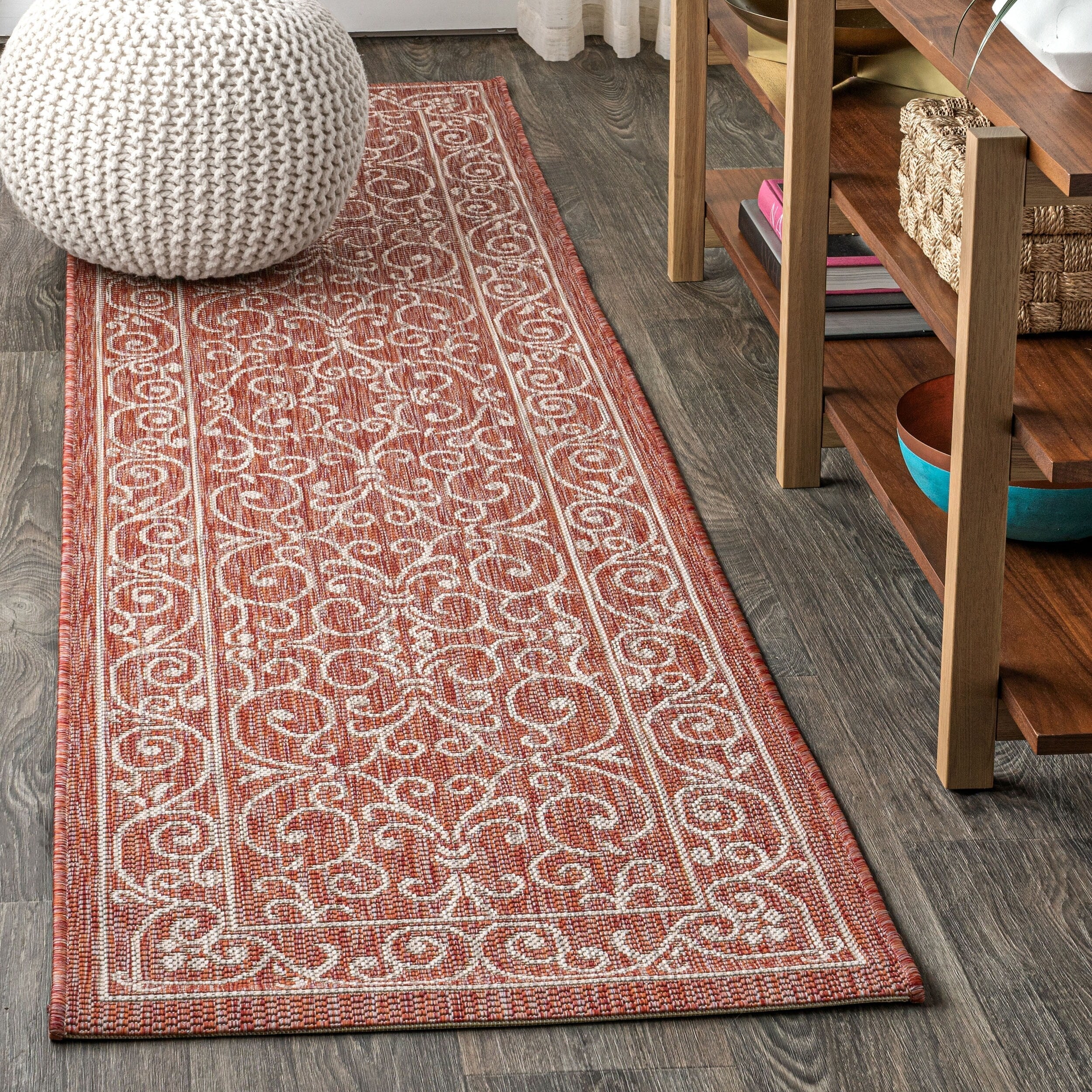JONATHAN Y Filigree Textured Weave Indoor/Outdoor Area Rug