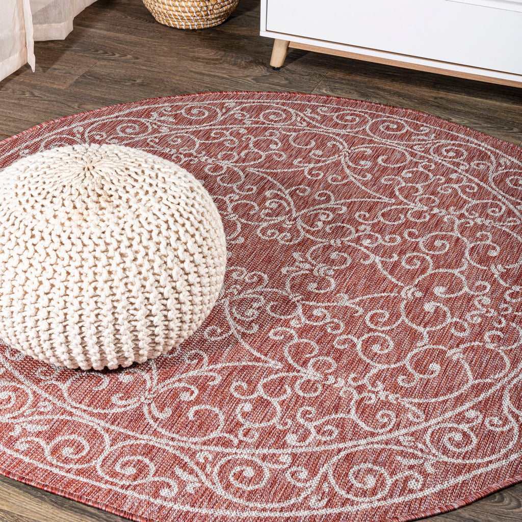 JONATHAN Y Filigree Textured Weave Indoor/Outdoor Area Rug