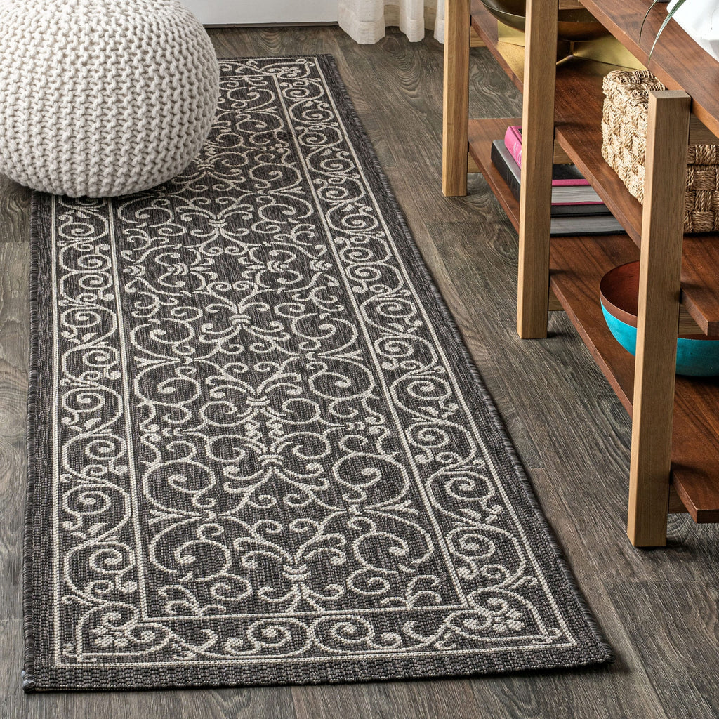 JONATHAN Y Filigree Textured Weave Indoor/Outdoor Area Rug