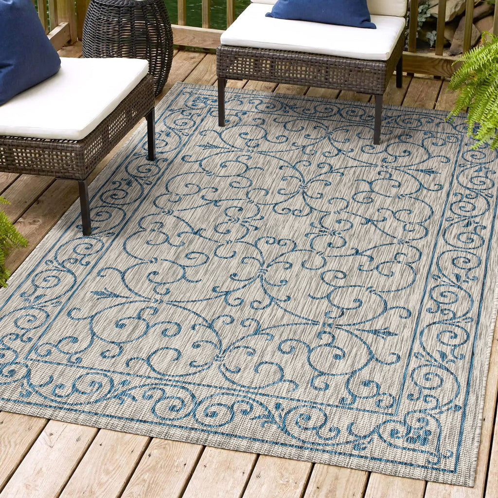 JONATHAN Y Filigree Textured Weave Indoor/Outdoor Area Rug