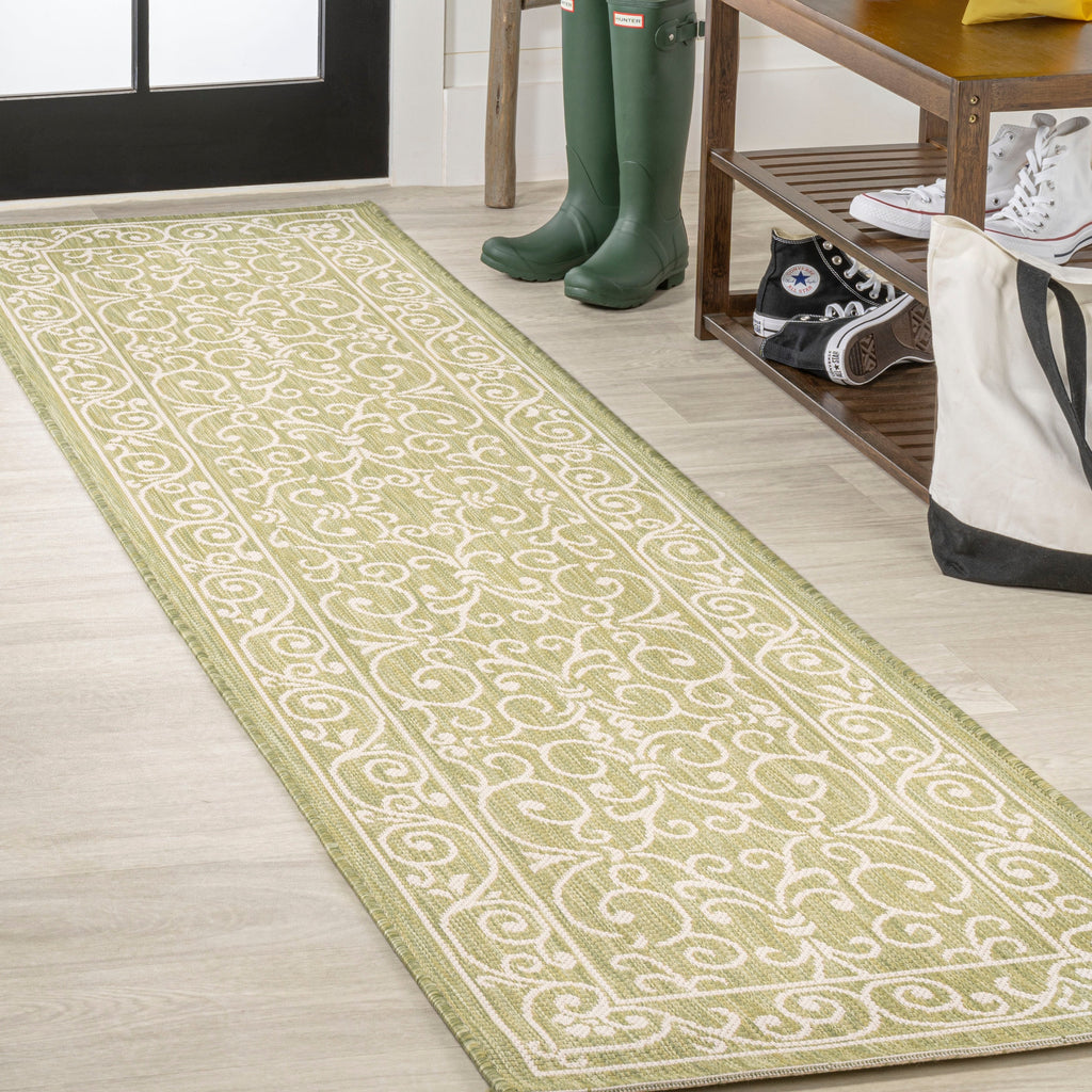 JONATHAN Y Filigree Textured Weave Indoor/Outdoor Area Rug