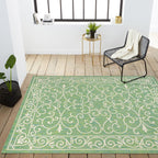 JONATHAN Y Filigree Textured Weave Indoor/Outdoor Area Rug