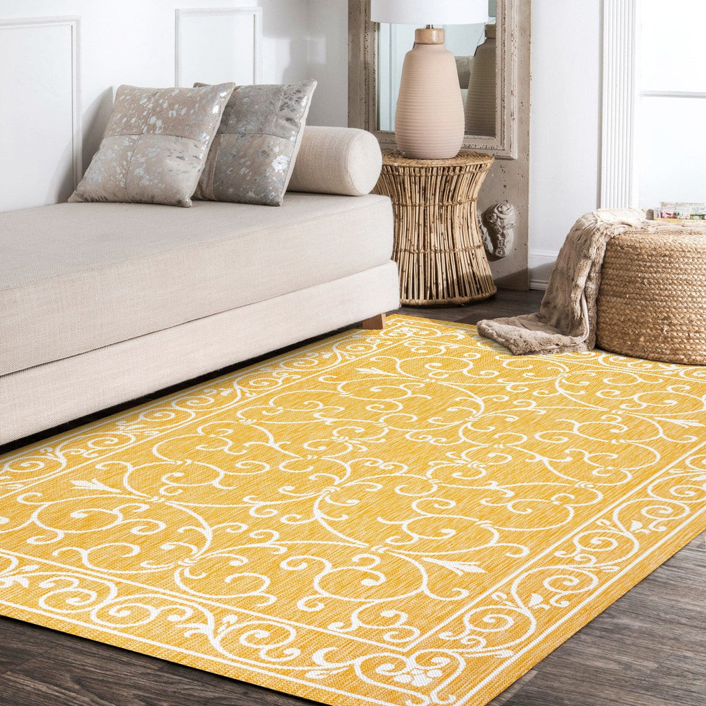 JONATHAN Y Filigree Textured Weave Indoor/Outdoor Area Rug
