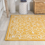 JONATHAN Y Filigree Textured Weave Indoor/Outdoor Area Rug