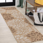 JONATHAN Y Floral Textured Weave Indoor/Outdoor Area Rug