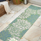 JONATHAN Y Floral Textured Weave Indoor/Outdoor Area Rug