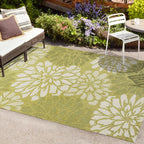 JONATHAN Y Floral Textured Weave Indoor/Outdoor Area Rug