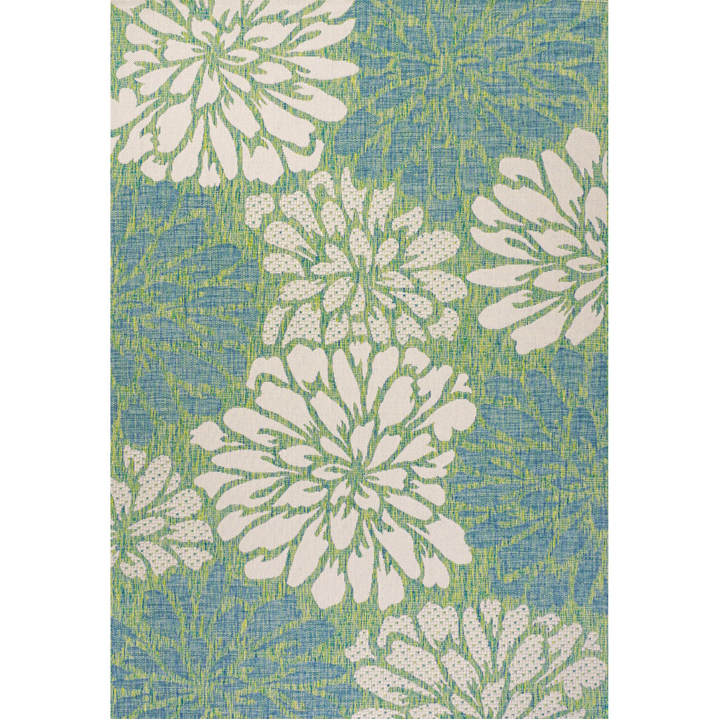JONATHAN Y Floral Textured Weave Indoor/Outdoor Area Rug