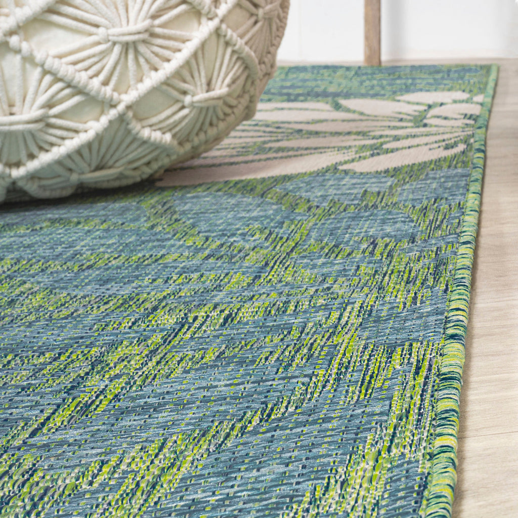 JONATHAN Y Floral Textured Weave Indoor/Outdoor Area Rug