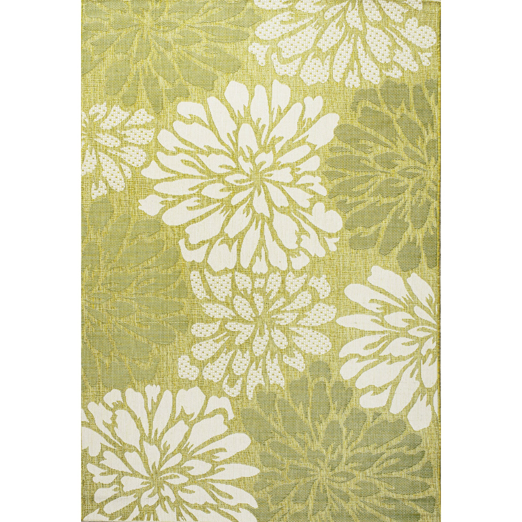 JONATHAN Y Floral Textured Weave Indoor/Outdoor Area Rug