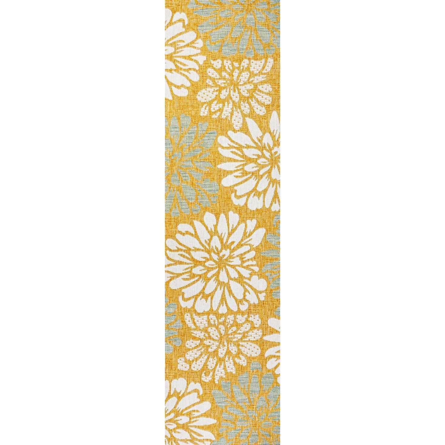 JONATHAN Y Floral Textured Weave Indoor/Outdoor Area Rug