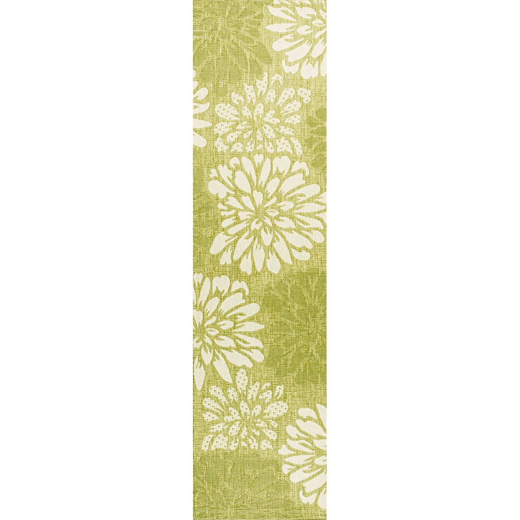 JONATHAN Y Floral Textured Weave Indoor/Outdoor Area Rug