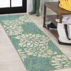 JONATHAN Y Floral Textured Weave Indoor/Outdoor Area Rug