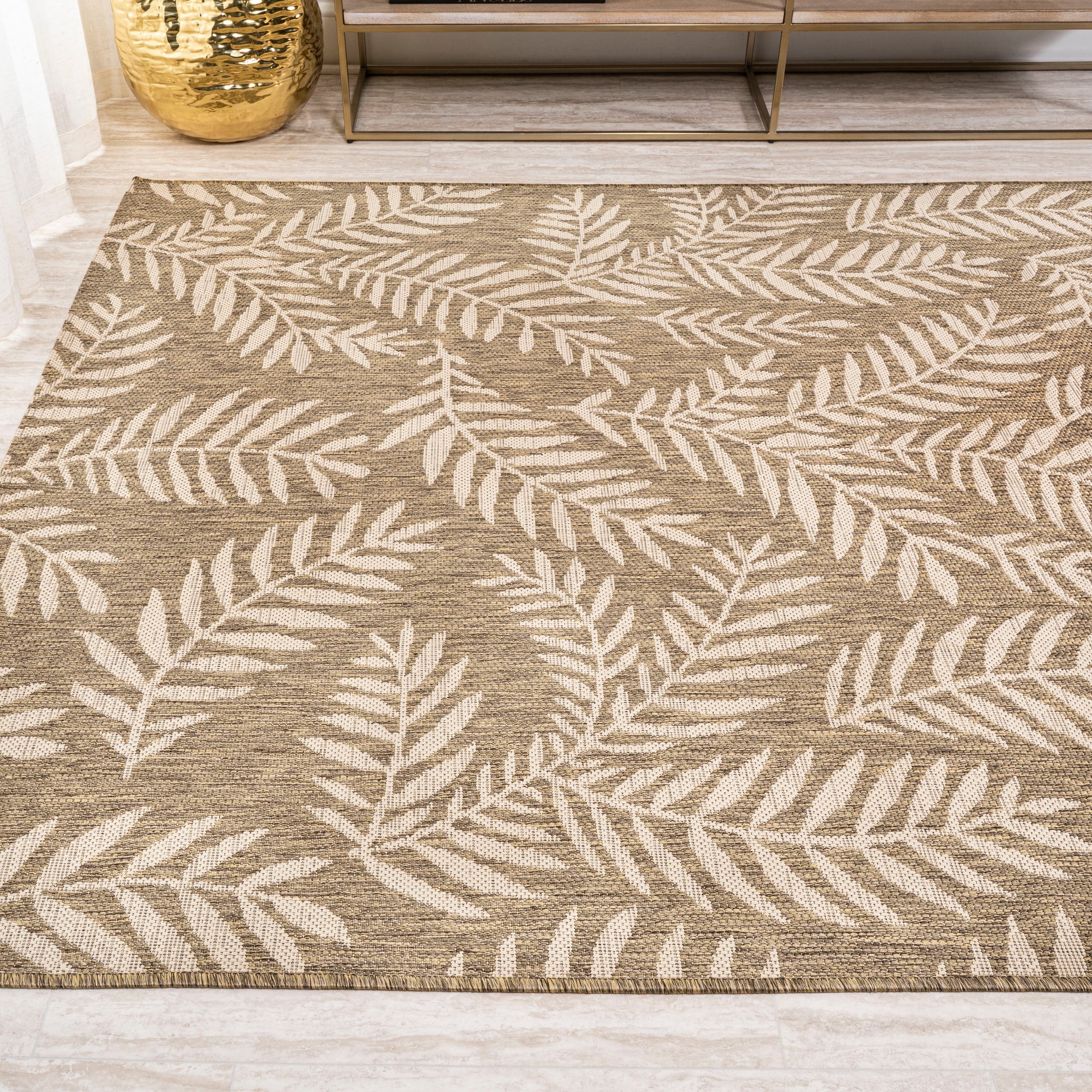 JONATHAN Y Galon Palm Frond Indoor/Outdoor Area Rug