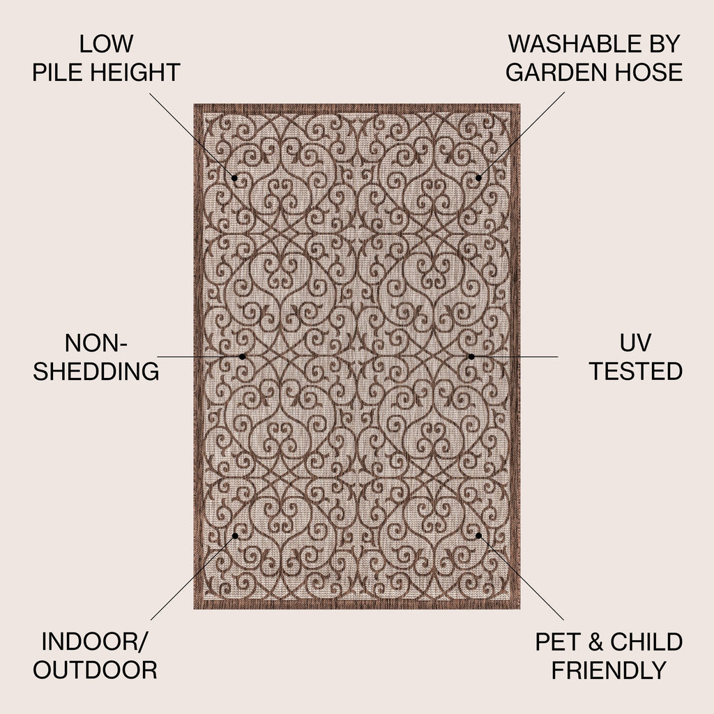 JONATHAN Y Ourika Textured Weave Indoor/Outdoor Area Rug
