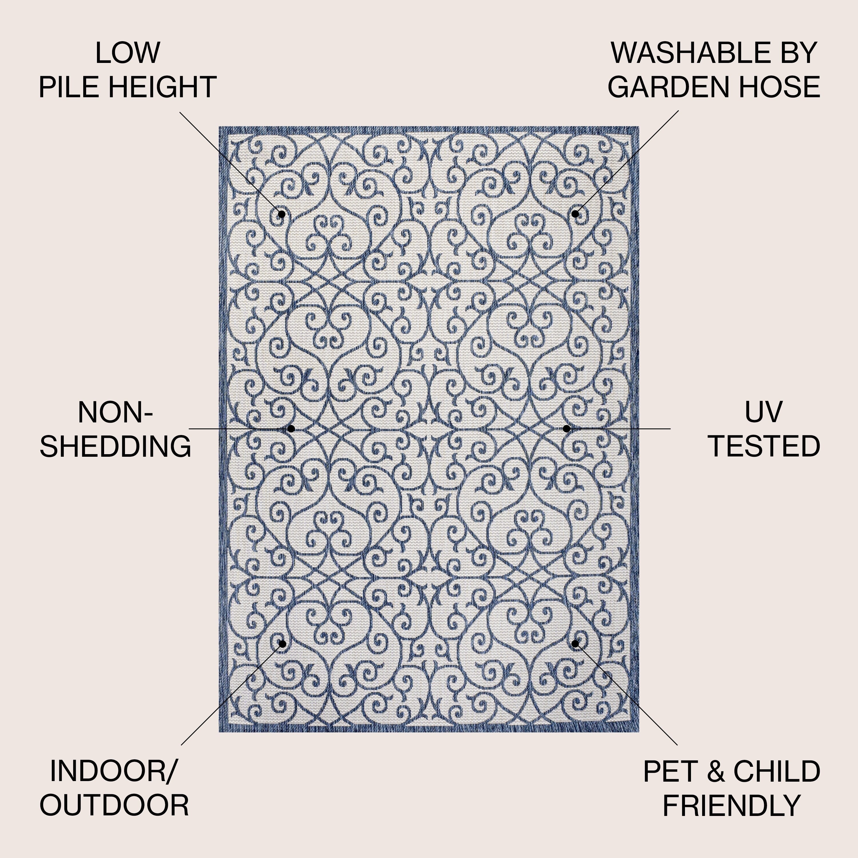 JONATHAN Y Ourika Textured Weave Indoor/Outdoor Area Rug